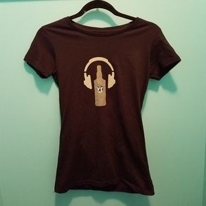 Jack Daniels Womens Old No 7 w/ headphones Tee